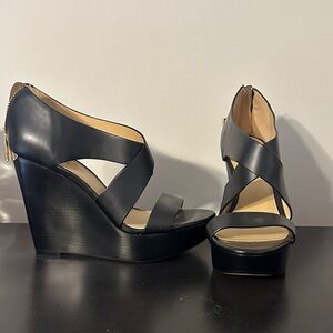 MICHAEL Michael Kors Black Wedge Sandals